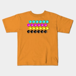 CMYK Block Colour Pattern Kids T-Shirt